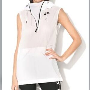 Nike Sportswear Tech Hypermesh Sleeveless Hooded Women's Vest white S NWT
